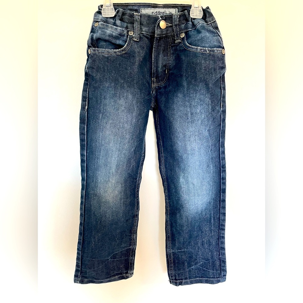 PD & C Dark Wash Straight Leg Boy Jeans Cotton Blend Denim Size 5 Slim